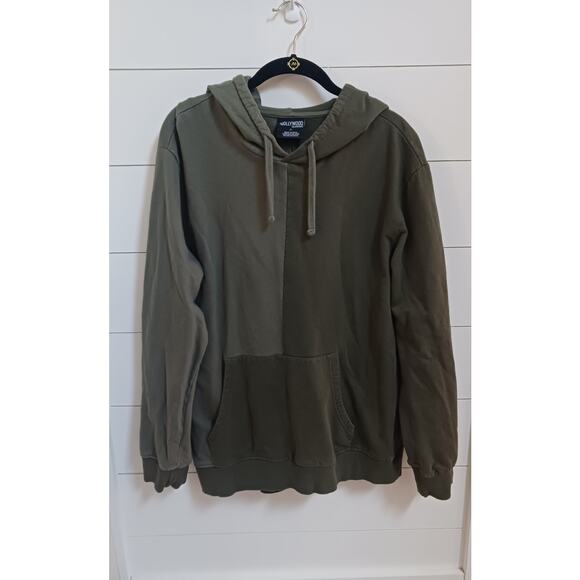 Hollywood The Jean People Two Tone Green Hoodie Men's M - Picture 1 of 4